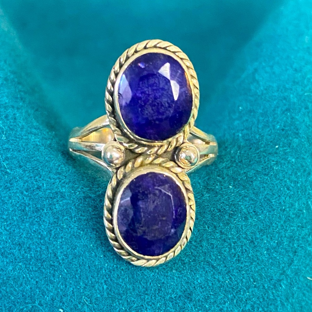 Genuine Sterling Silver and Lapis Lazuli Ring